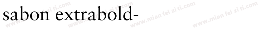sabon extrabold字体转换